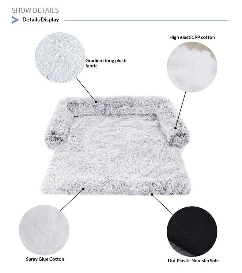 Fluffy Plush Dog Bed and Couch Cover - Image 6