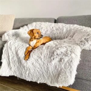 Fluffy Plush Dog Bed and Couch Cover
